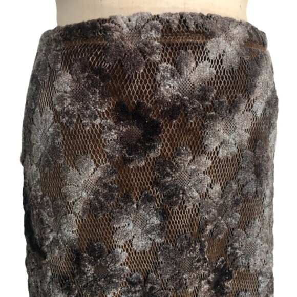 Vintage 90s crochet lace mash floral  maxi skirt - Picture 5 of 16